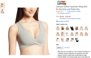 Sleep/Nursing Bra